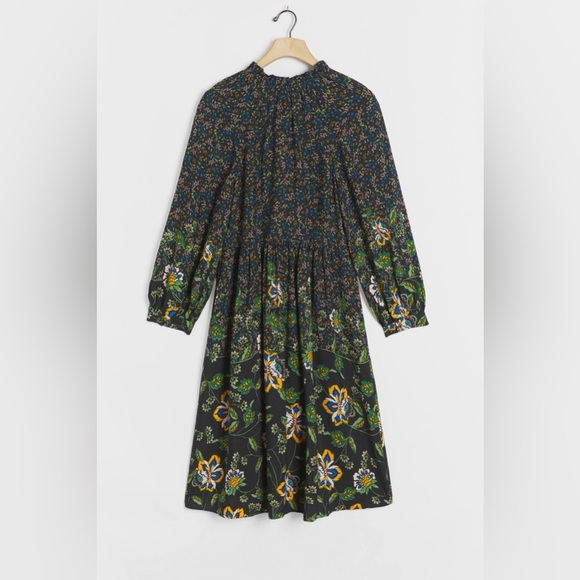 Maeve by Anthropologie Dulcie Midi Dress Paisley Print Size Small - Picture 2 of 11